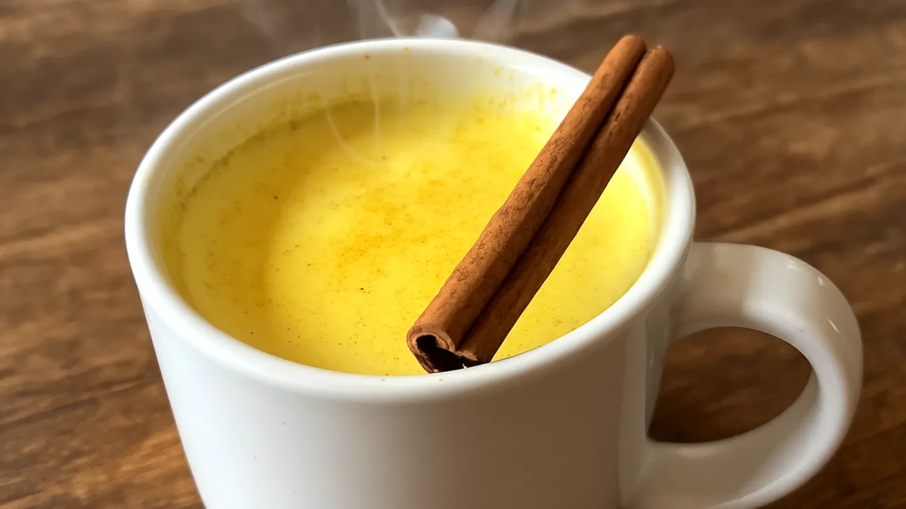 Kurkuma-Ingwer-Goldene Milch mit Ashwagandha und Kardamom"